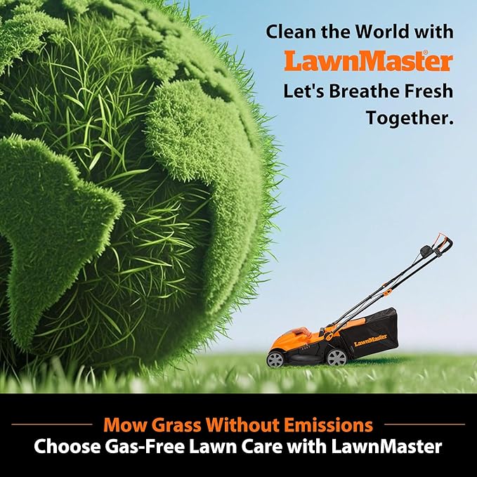 LawnMaster CLMF4815E 48V MAX* 15-inch Brushless Cordless Lawn Mower with 2X24V MAX* 4.0Ah Battery and a Dual Charger