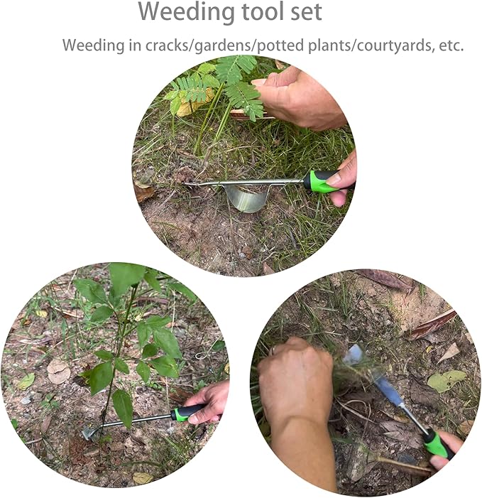 Weeding Tool,Garden Hand Tools,Weed Removal Tool,Crack Weeder Crevice for Garden/Patio/Crack/Potted Plant Weed Puller Tool(3pcs)