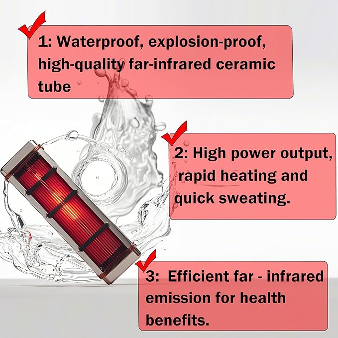 LTCCDSS Outdoor Ceramic Sauna 2 Person, Mahogany Far Infrared Sauna, Low EMF Sauna Room for Home,Withstand Outdoor Temp -10℉-149℉,Chromotherapys | Bluetooth Speakers