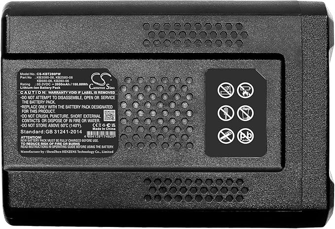Enyuly 2000mAh Replacement Battery for Kobalt 80V Max Brushless String Trimm 80V Leaf Blower KM 2180B-06 KSS 2580-06 80V Max 630-CFM 140-MPH Brushl KB280-06 KB2580-06 KB680-06 KB3080-06 (80.0V)