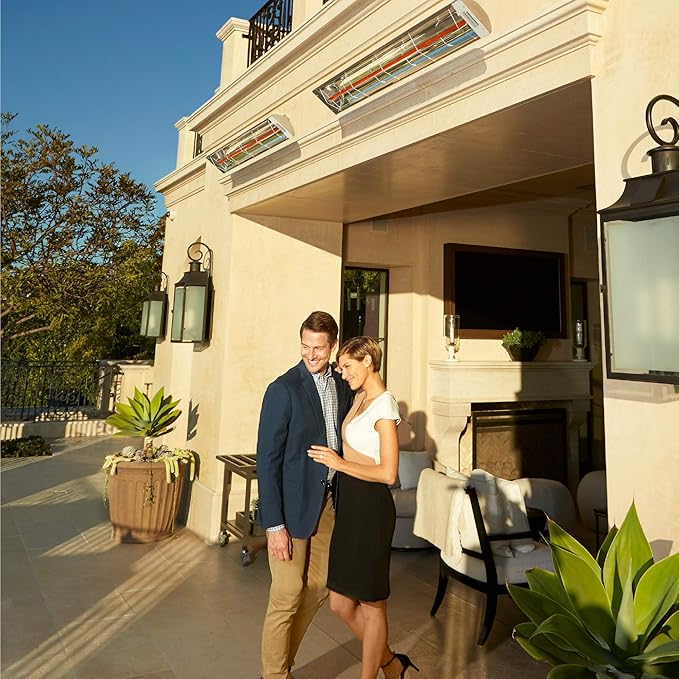 Single Element - 4000 Watt Electric Patio Heater - C Series-240 Voltage-Stainless Steel Finish