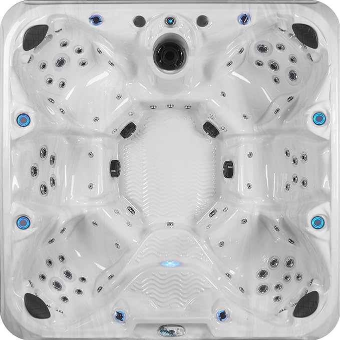 Amplified 100-Jet 7-Person Non-Lounger Spa with Bluetooth Stereo and 3 Pumps by Aqualife by Strong Spas