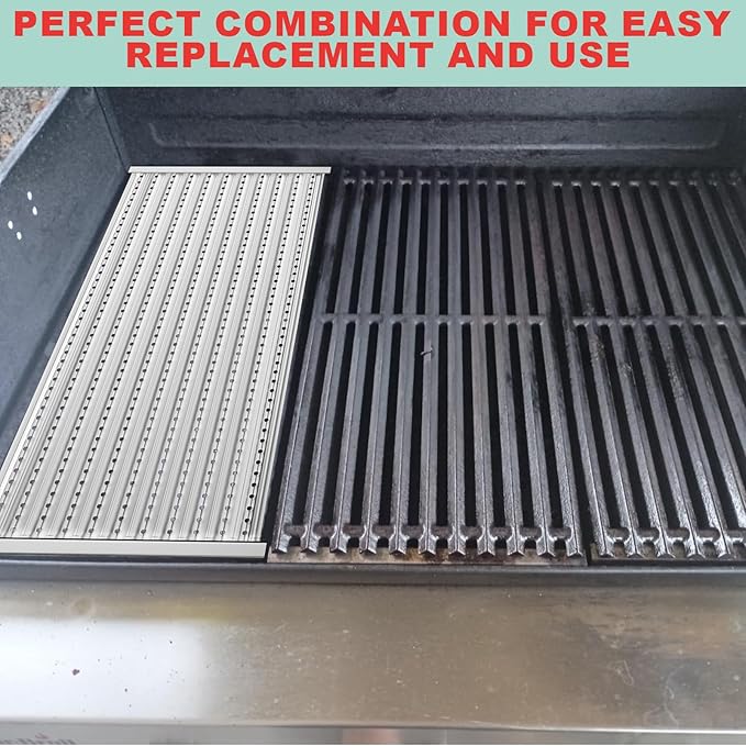 463242516 Grill Parts for Char Broil Commercial Tru Infrared Grill 3 Burner 466242615 463242515 466242616 463367016 463346017 Parts, for Charbroil G466-0025-W1 G472-0028-W1 Grill Grate & Emitter Plate