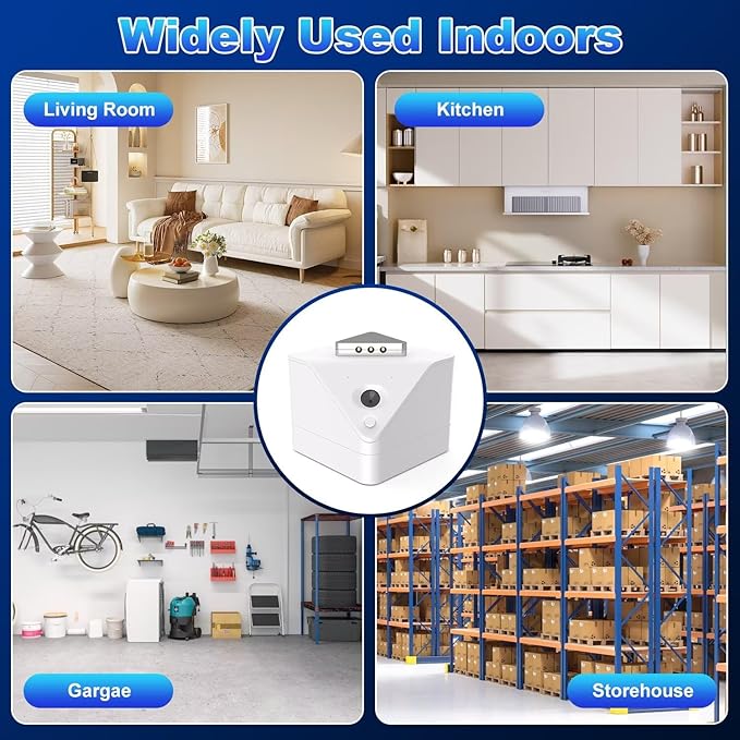 Upgraded Safe & Eco-Friendly Ultrasonic Pest Repellent Indoor, 360° Full Coverage with LED Strobe, Non-Toxic Rodent Insect Deterrent for Mice Rats Spiders Control - House Basement Garage and etc.01