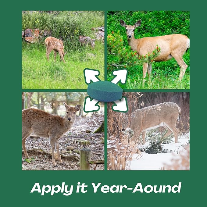 Deer & Rabbit Repellent Balls for Gardens, Plants & Trees - Outdoor Scent Deterrent with Plant Oils, Safe Around Pets, Long-Lasting 30-60 Days Protection