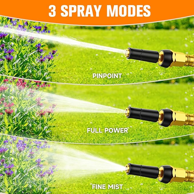Metal Garden Hose 175 FT - 304 Stainless Steel Water Hose 175 FT - Expandable Short Flexible Garden Hose,no Kink Explosion, no Bite