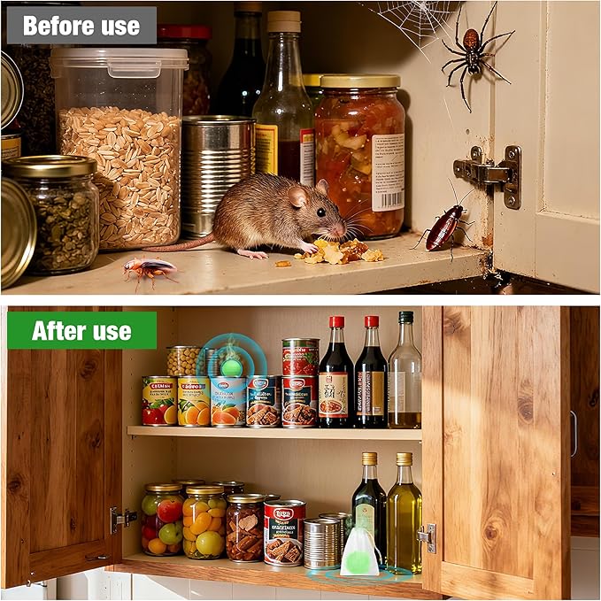 Pest Rodent Repellent, 48 Pack Peppermint Oil for Mice, Mouse, Rats, Spider, Roach, Ant, Bugs, Squirrel, Insect Control Indoor & Outdoor, Natural Mouse Deterrent Replace Traps Family & Pet Safe