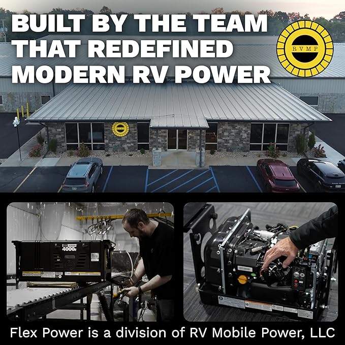RVMP Flex Power 3300W Portable Inverter Generator - Engineered by RV Generator Professionals, 30 Amp Ready