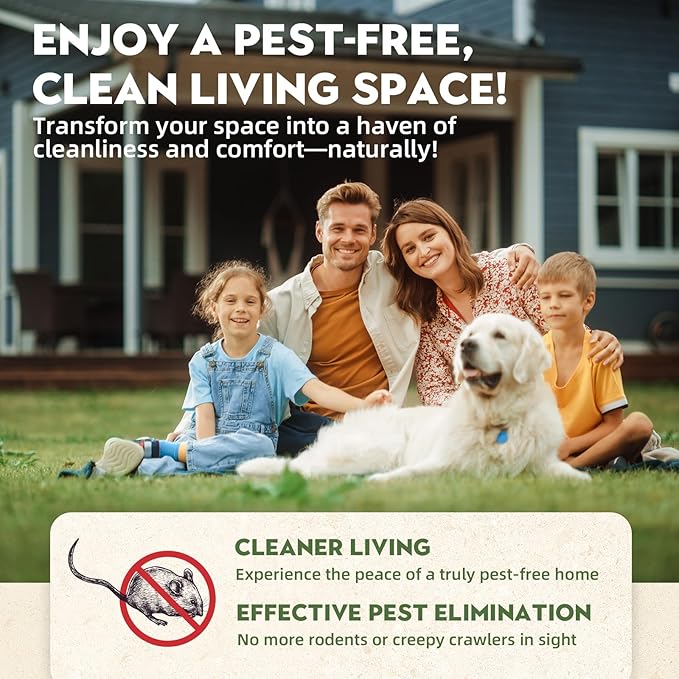 Mouse Repellent Pest Control Pouches, Safe for Pets and Humans, Natural Rodent Deterrent for Mice, Rats, Spiders, Ants, and Roaches - Effective Indoor & Outdoor Use (30 Pack)