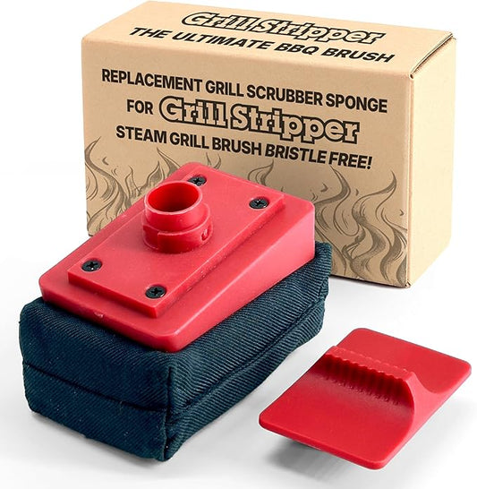 GRILL STRIPPER Replaceable Flame-Resistant Aramid Fiber-Reinforced Scrubbing Sponge