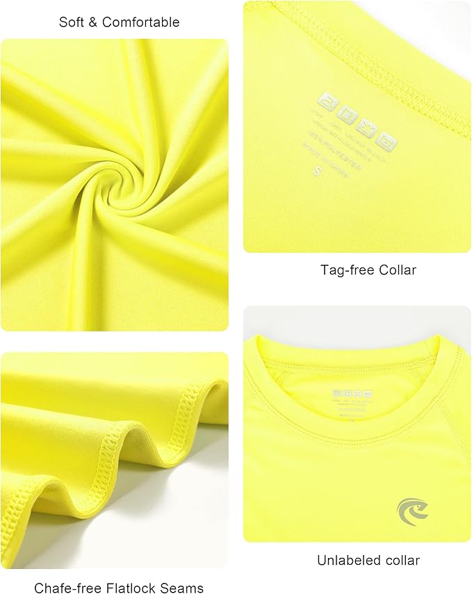 Boys UPF 50+ Swim Shirt Long Sleeve, 1 or 2 Pack UV Sun Protection Rash Guard, Youth Kids SPF Water Shirts for Beach Surf