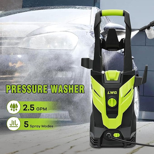 Pressure Washer, Portable Power Washer, 4 Quick Connect Nozzles, High Pressure Cleaning Machine for Car Fence Driveway Patio Washing and More