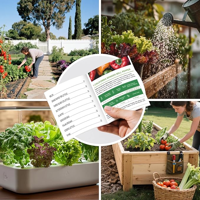 22 Summer Seeds Variety Pack for Planting, Over 10,000 Vegetable Seeds, USA Grown, Heirloom, Non-GMO, for Indoor Outdoor Gardening