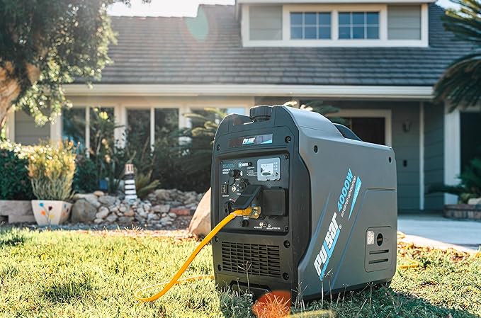 Pulsar Products GX400BN, 4000W Portable Ultra-Quiet Dual Fuel & Parallel Capability, RV-Ready, Handle & Wheels, with CO