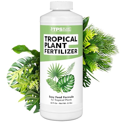 Tropical Plant Food - Liquid Fertilizer for All Tropical Indoor and Outdoor Plants, 32 oz