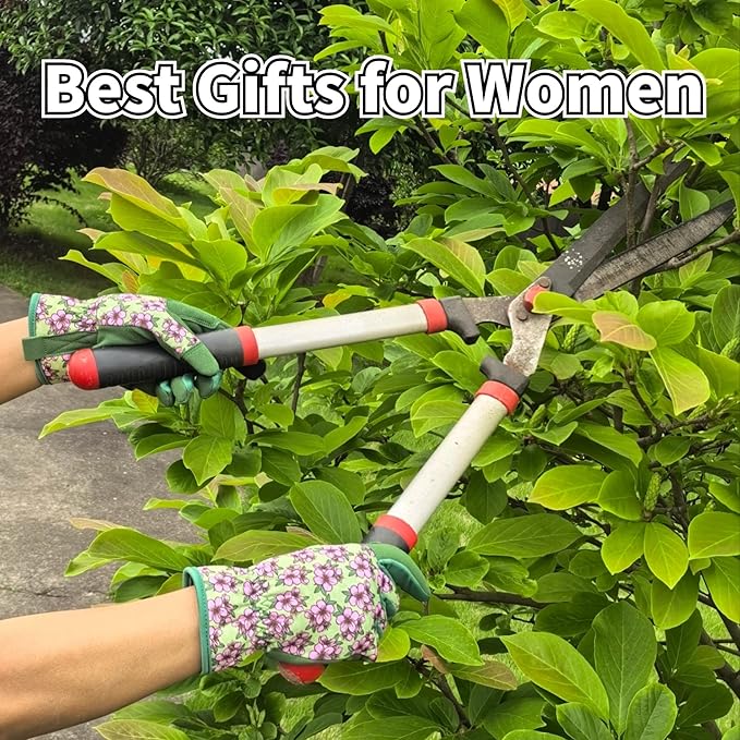 Thorn Proof&Puncture Resistant Gardening Gloves with Grip,Garden Glove for Women, Leather Yard Work Gifts