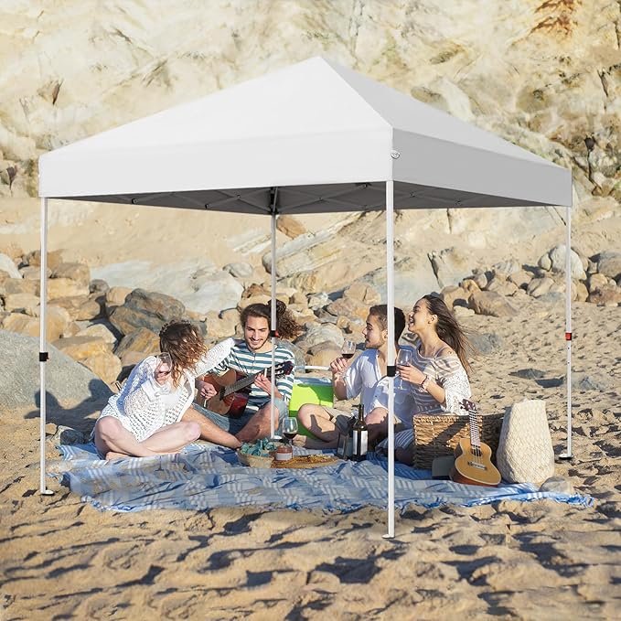 Northroad 8X8 FT Pop Up Canopy, Outdoor Instant Canopy Tent w/Carrying Bag, Portable Gazebo Shelter for Wedding Party,Commercial Event,Patio,Garden,Beach-White