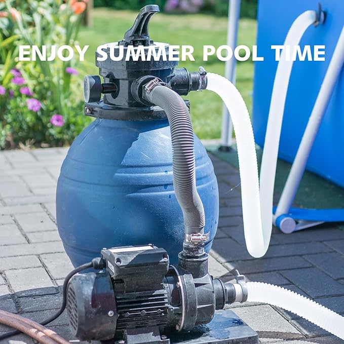 Pool Hose for Above Ground Pools, 3 Packs 1.25" Diameter Pool Pump Replacement Hose 41 Inches Length Swimming Pool Hose with 6 Pcs Hose Clamps