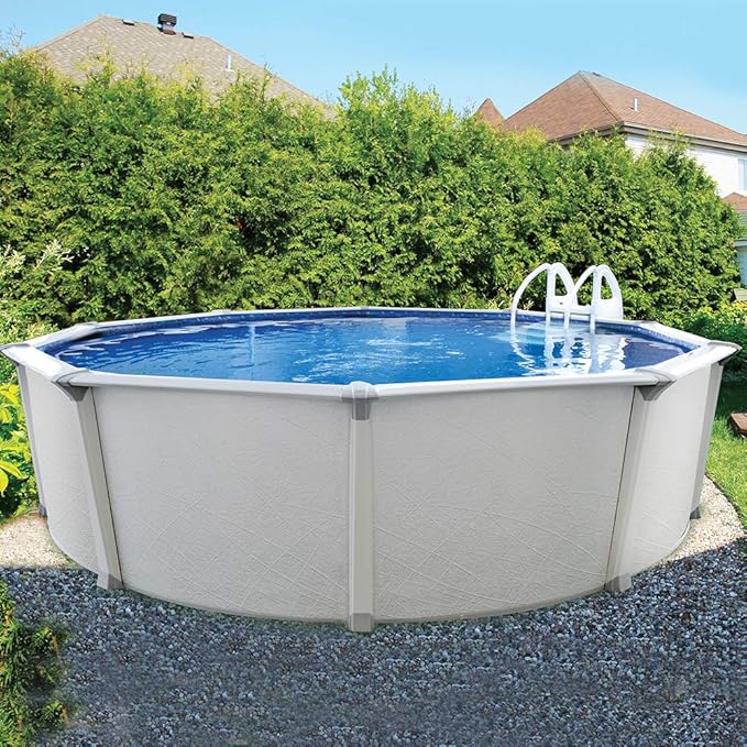 Aquarian Steel-Frame Above-Ground Pool Kit w/Pump & Leaf Skimmer, Fuzion, 21'