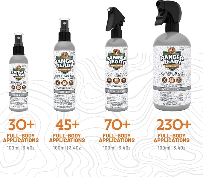 Ranger Ready Repellents Picaridin Insect Repellent & Tick Spray, Night Sky Scent Deet-Free Bug Spray (8 Oz., Pack of 1)