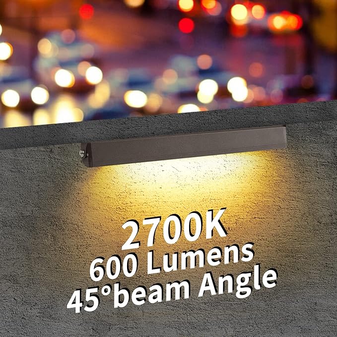 4-Packs 5W 12 Inch LED Hardscape Paver Lighting,12V AC/DC Low Voltage Retaining Wall Lights,LED Landscape Lighting,2700K Soft White Outdoor Step Light,50,000 Hours Lifespan