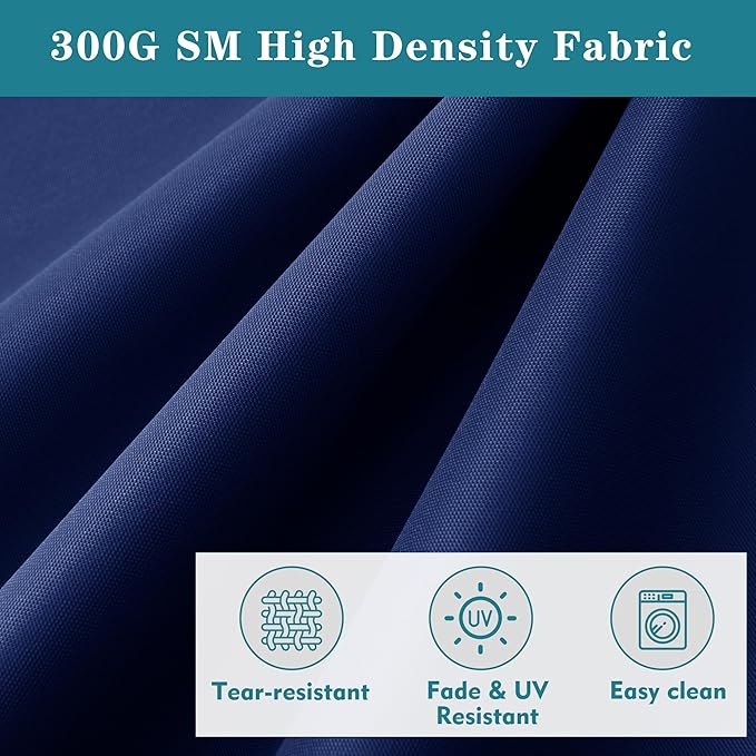 Chaise Lounge Cushion for Outdoor Furniture, Waterproof Fade and Tear Resistant Lounge Deck Chair Cushions for Patio Lawn Pool Resort Hotel, 80x26x3 Inch, Navy