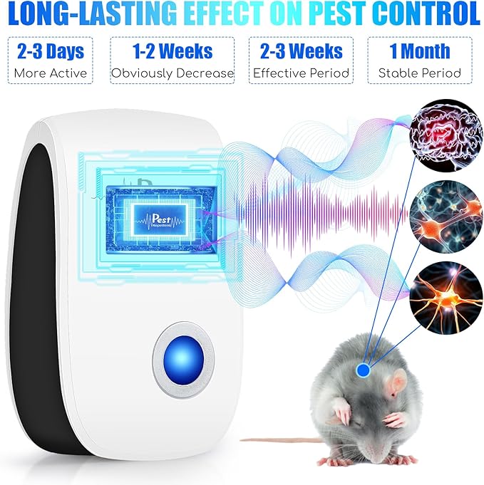 2026 New Mouse Repellent Ultrasonic Plug in Pest Repeller Indoor Control for Rodent, Mice, Rat, Roach, Bugs, Mosquito, Spider, Electronic Repellent Devices for House Garage Basement Attic,10Pack
