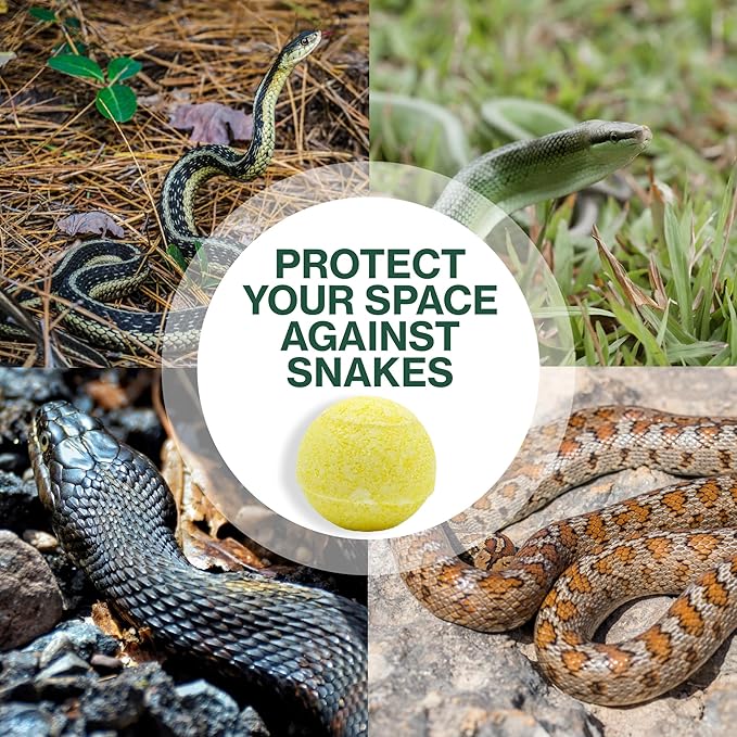 Natural Snake Repellent Balls – 15 Pack Outdoor & Indoor Snake Deterrent for Yard, Garden, Camping, Sheds, Basements & RVs | Pet & Plant Safe Long Lasting Protection