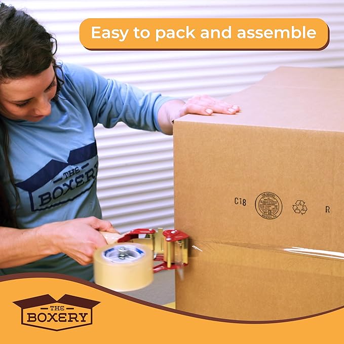 The Boxery 6 1/2"x6 1/2"x25" Brown/Kraft Corrugated Cardboard Shipping Boxes 25-Pack | Mailing, Packing, Moving & Storage for Business/Home – Durable - Eco-Friendly, Recyclable - Made in the USA