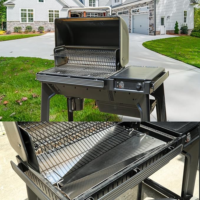 Drip Tray Heat Baffle Replacement for Traeger Woodridge pellet Grill TFB86MLH ,Stainless Steel Grill Grease Drip Pan Compatible With Traeger Drip Tray Liner BAC818 for Traeger Grills Accessories