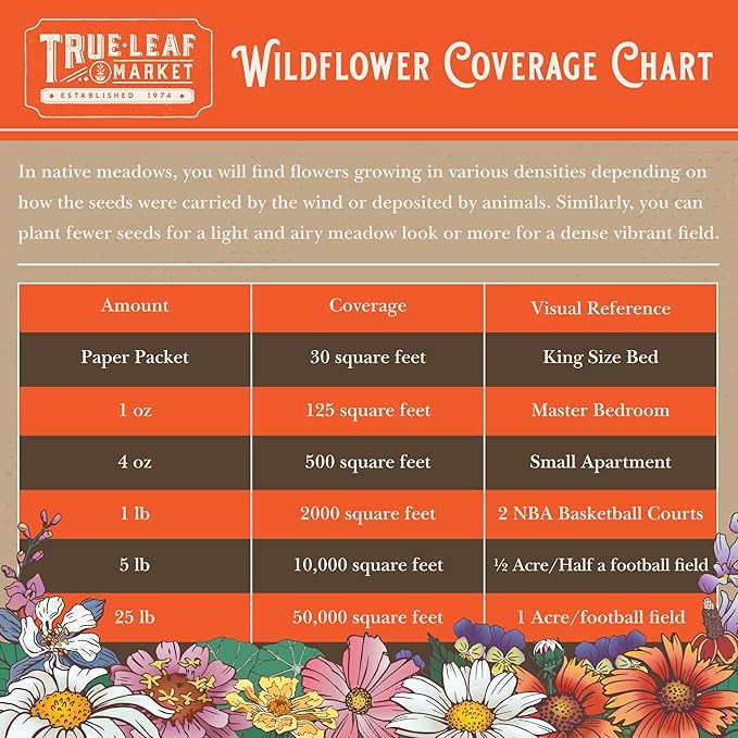 Rocky Mountain Wildflower Seeds Mix - 4 oz Seed Pouch - 22 Wild Flower Seed Varieties - Annuals, Perennials and Bi-Annuals - Flower Garden