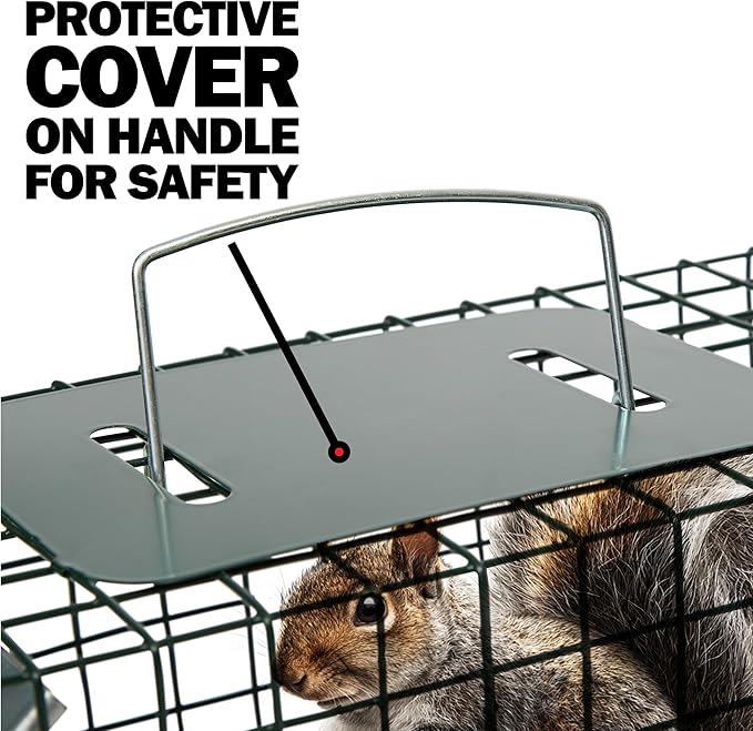 Humane Way Sentinel 24 Inch Live Animal Trap - No Assembly Required - Safe Small Traps for All Animals - Cat, Squirrel, Rabbit, Rodent - 24" L x 7.5" W x 7.5" H