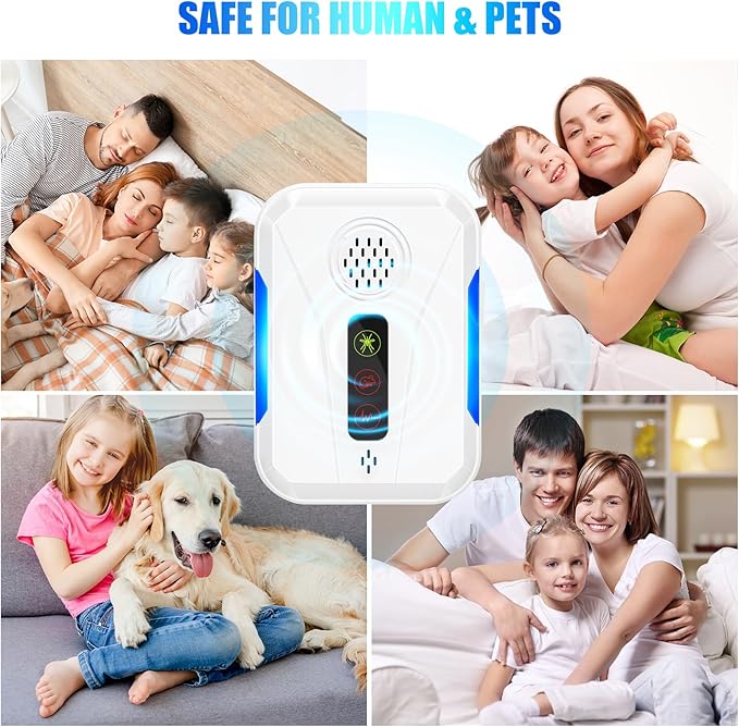 Upgraded Ultrasonic Pest Repeller Indoor & Mouse Deterrent, 6 Packs Insect Repellent Plug in for Roach, Rodent, Bugs, Mice, Mosquito, Spider, Ant, 2 Mode Switching for Home, Office, Warehouse, Garage