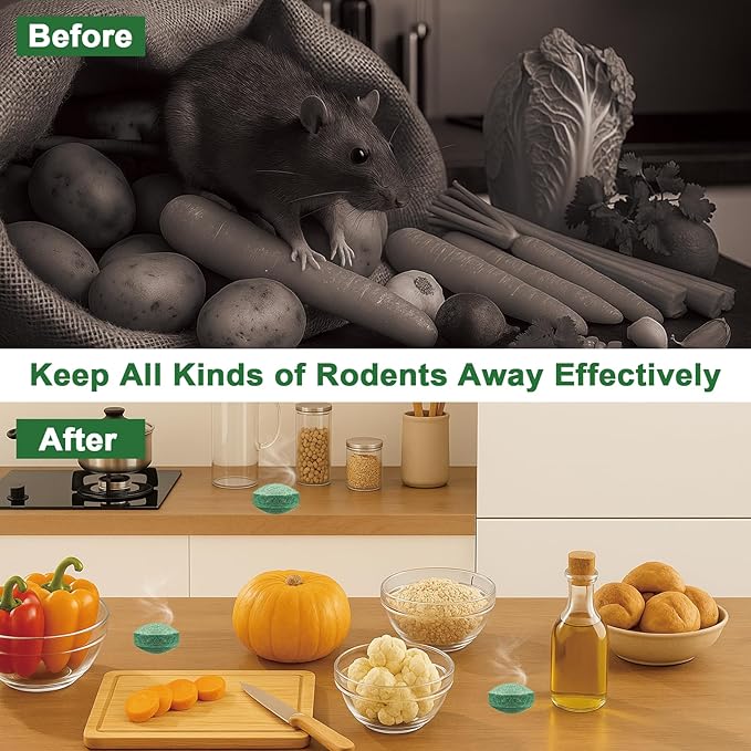28-Pack Mouse Rodent Repellent for Indoor and Outdoor, Natural Deterrent for Kitchen, Warehouse, Garden Camper, Yard, Car, Garage and RV, Safe for Pets and Family