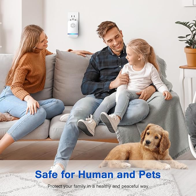 Ultrasonic Pest Repeller 2025 Upgrade, 6-Pack Indoor Plug-in Pest Control, Smart Ultrasonic Rodent & Insect Repellent for Mice, Roaches, Spiders, Safe for Children & Pets