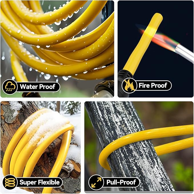 ELEGRP 50 Amp RV/Generator Extension Cord, 13FT NEMA 14-50P to SS2-50R Twist Lock, 6/3+8/1 Gauge STW, Heavy Duty 50A RV Power Cord for Camper/Generator/House, UL Standard Compliant, 3-Year Support
