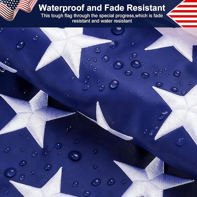 Luxury 4x6 FT US Flag - 420D Heavyweight Nylon, Brass Grommets, Reinforced Canvas Header - Superior Fade & Tear Resistance for Decades of Use