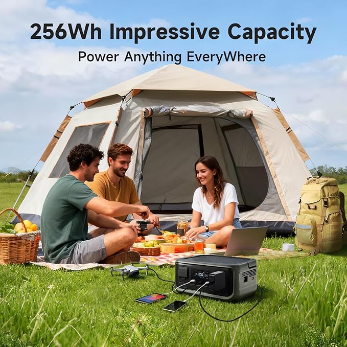 ALLPOWERS VOLIX P300 300W(600W peak) Portable Power Station with UPS Function,256Wh LiFePO4 Battery,Solar Generator Compatible (MPPT 110W Max),1-Hour AC Fast Charging,Home Backup,Office,RV,Camping