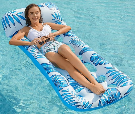 Jasonwell Inflatable Pool Float Lounge - Floaties Rafts for Adults Floating Lounger Sun Tanning Floats Cool Water Floaty Swimming Lake Beach Party Toys