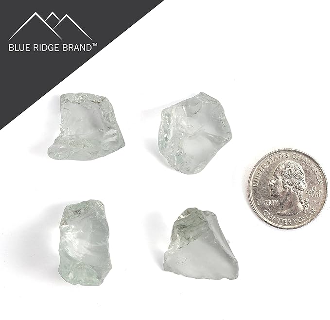 Fire Pit Glass - Fire Glass for Fire Pit - Firepit Glass Rock - Glass Stones - Fire Pit Glass Rocks - Gas & Propane Fire Pit & Fireplace Glass (20 Pound, Crystal)