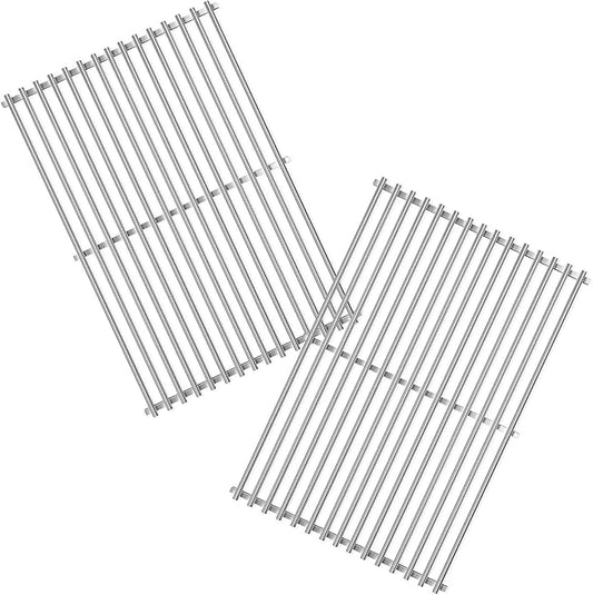 GasSaf 304SS Grill Grates 17.5 for Weber Spirit 300 and GS4 II 300, Cooking Grates 7638 for Genesis Silver/Gold/Platinum B & C, Genesis 1000-3500, Spirit 700, Weber 900, Grill Parts 7639 65906 7525