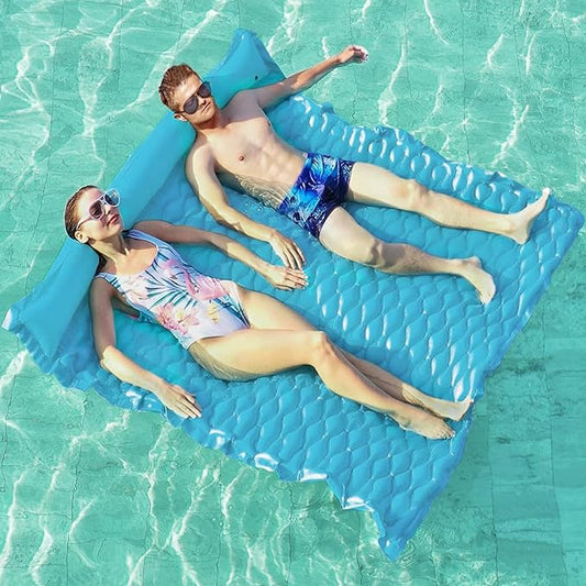 Jasonwell Floating Mat Pool Floats - Giant Inflatable Pool Float Lake Raft Lounge Floating Water Mat for Swimming Pool Floatie Lounger Beach Pool Party Toy for Adults & Kids