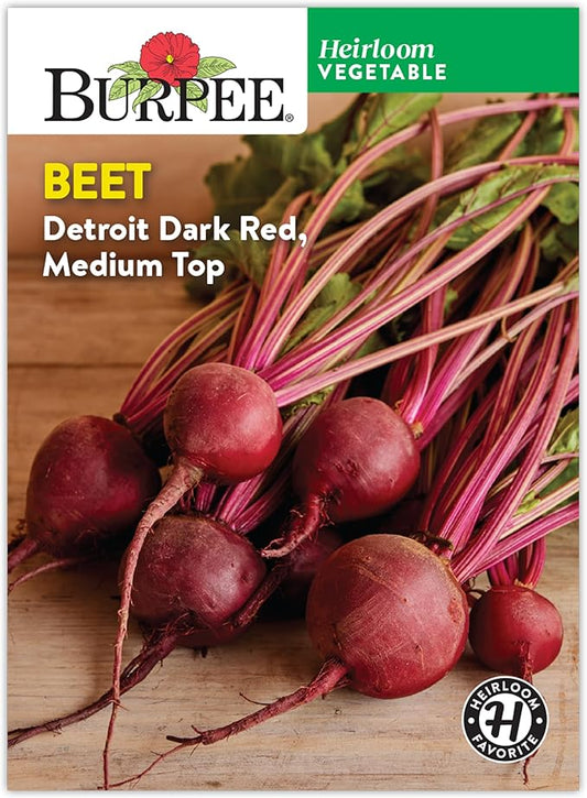 Burpee Detroit Dark Red Beet Seeds - Classic Dual-Purpose Root & Greens