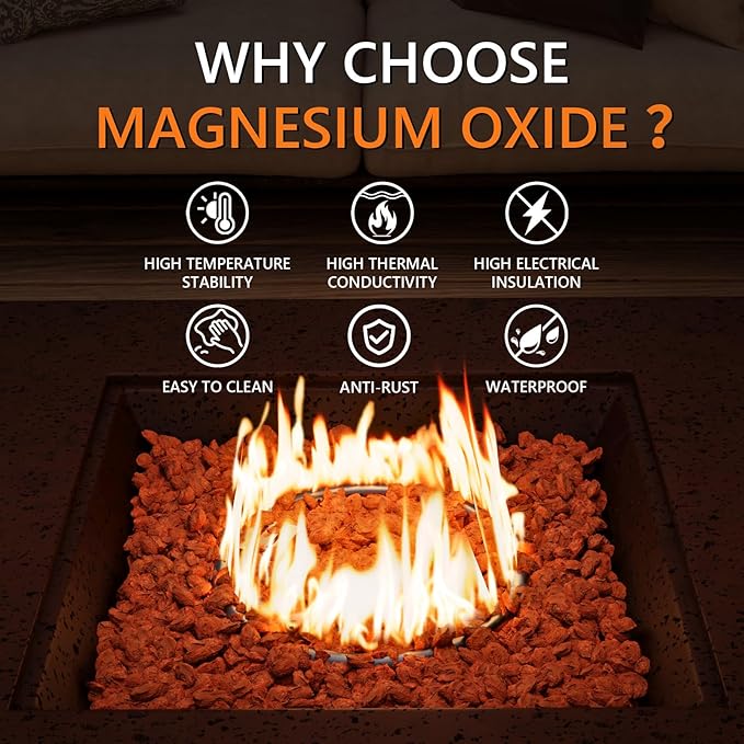 COSIEST Outdoor Propane Fire Pit Coffee Table w Square Faux Stone 35-inch Base, Certified, 50,000 BTU Stainless Steel Burner, Free Lava Rocks and Rain Cover,Tank Cover, Stone Bronze