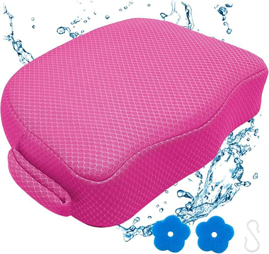 AEROiVi Hot Tub Booster Seat for Adults, 5 Inch Thick Supportive Cushion with Non-Slip Bottom, Weighted for Quick Sink without Float, Spa Booster Seat for Hot Tub (Including Inflatable), Pool, Bathtub