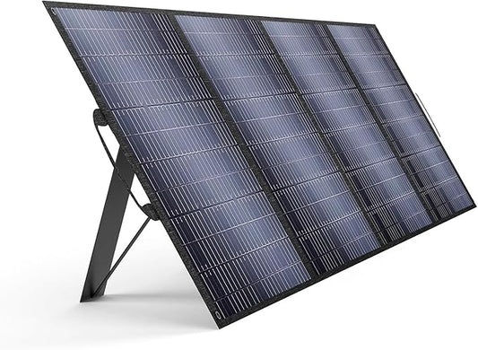 400 Watt Portable Solar Panel 18V, Foldable Solar Panel Design (27.5lbs), 23.4% High-Efficiency Monocrystalline for Portable Power Station, Foldable & Durable, for RV, Camping, Home Backup