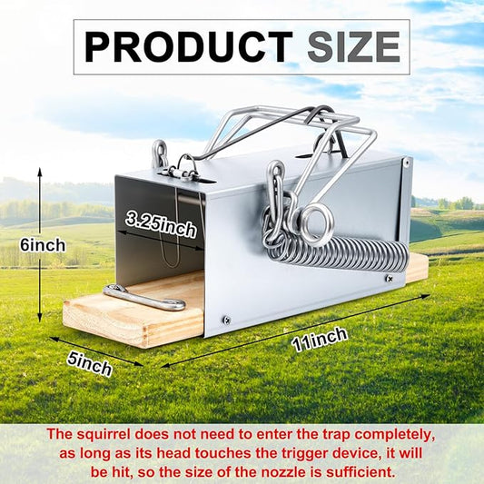 Qualirey 1 Pcs Tube Trap Squirrel Trap Outdoor Safe and Effective Pest Control Squirrel Killer for Commercial and Residential for Backyards, Patios, and Gardens