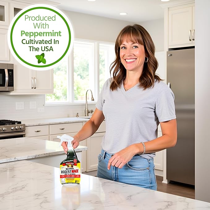 Nature’s MACE Rodent Repellent 5 Gal Concentrate, Covers 10 Acres, Repel Mice & Rats, Keep Mice, Rats & Rodents Out of Home, Garage, Attic, and Crawl Space, Safe to Use Around Children, Pets, & Plants