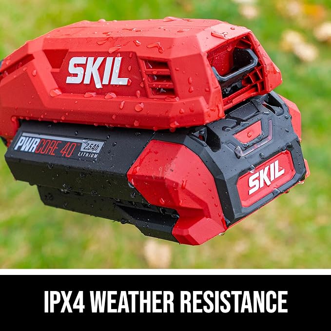 SKIL Brushless 40V 14" String Trimmer and 460CFM Blower Combo Kit Including 2.0Ah Battery and 60W Charger-CB1400C-11