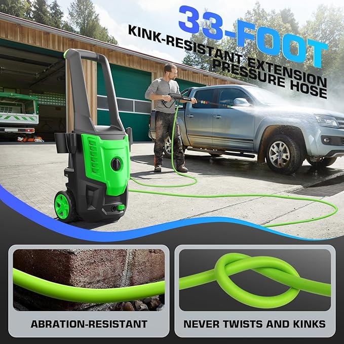 Professional Electric Pressure Washer 5000PSI, 4.0GPM Portable Power Washer with 4 QC Nozzles and Soap Bottle, Cleaner Machine for Cars/Home/Driveways/Patios/Decks/Fences